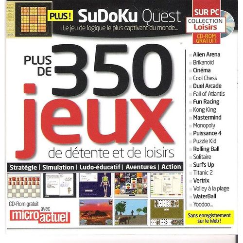 Micro Actuel  N° 10 : Plus De 350 Jeux De Détente De De Loisirs