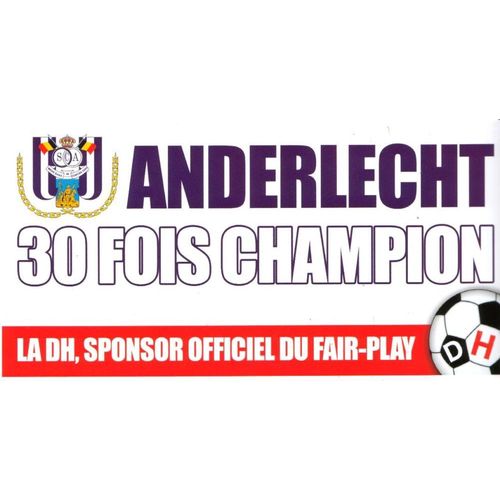 Autocollant Anderlecht 30 Fois Champion