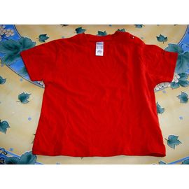 T-Shirt Rouge Manches Courtes Decathlon Création Taille 18 Mois