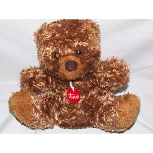 Peluche animal assis 28 cm avec bebe, peluche