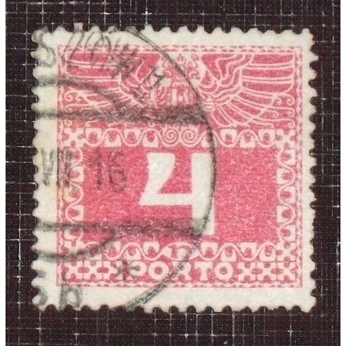 Autriche Timbre Taxe N° 36 Oblitéré De 1908-10 - 4h Rose