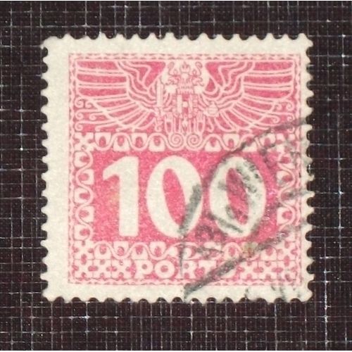 Autriche Timbre Taxe N° 43 Oblitéré De 1908-10 - 100h Rose