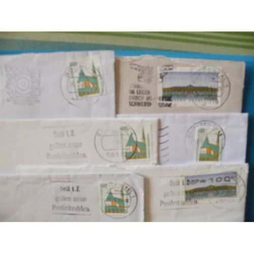 6 Enveloppes Oblitérées Comprenant 6 Timbres Allemand