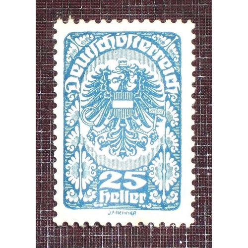 Autriche N° 196 Neuf Sans Charnière De 1919 - 25h Bleu « Armoiries »