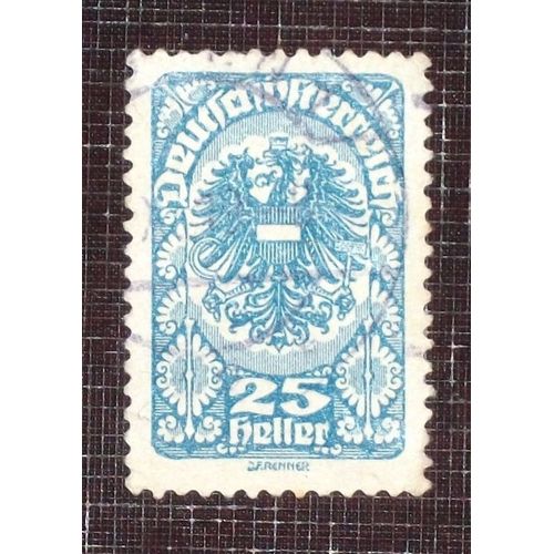 Autriche N° 196 Oblitéré De 1919 - 25h Bleu « Armoiries »