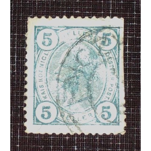 Autriche N° 84 Oblitéré De 1904 - 5h Vert-Bleu