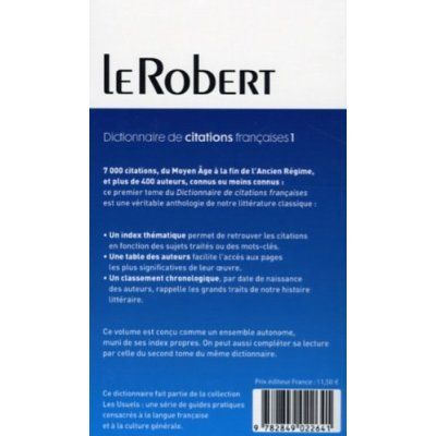 Dictionnaire De Citations Francaises Tome 1 De La Chanson De Roland A Beaumarchais Rakuten