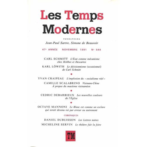 Les Temps Modernes  N° 544
