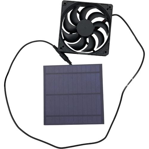 Kit de Panneau Solaire avec Ventilateur d'extraction de Ventilation et de Refroidissement pour serres et chenils pour Animaux de Compagnie