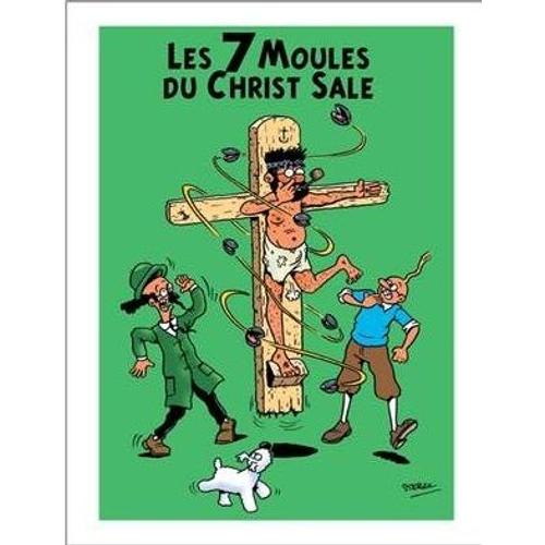 LIGNE CLAIRE NOIRS DESSEINS PASTICHE HC 2015 Carte postale Tintin 
