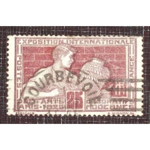 France N° 212 Oblitéré De 1924-25 - 25c Violet-Brun Et Lilas-Brun « Exposition Internationale Des Arts Décoratifs, À Paris »