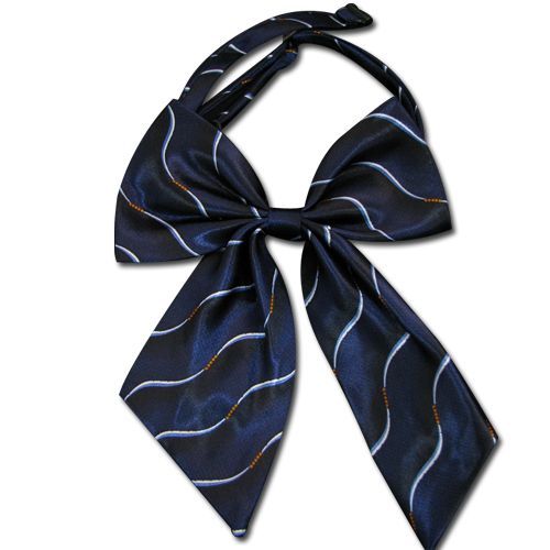 Lavallière Noeud Papillon Cravate  Carreau Rayé Rose Noir Clip Réglable