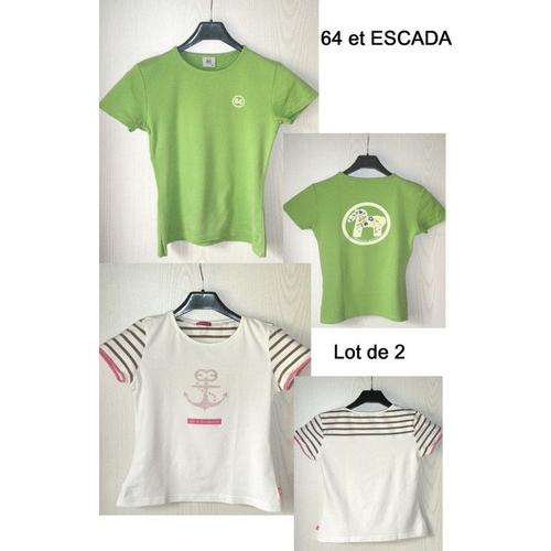 Lot De Deux Tee Shirts Fille  - 64 & Escada - 6-8 Ans