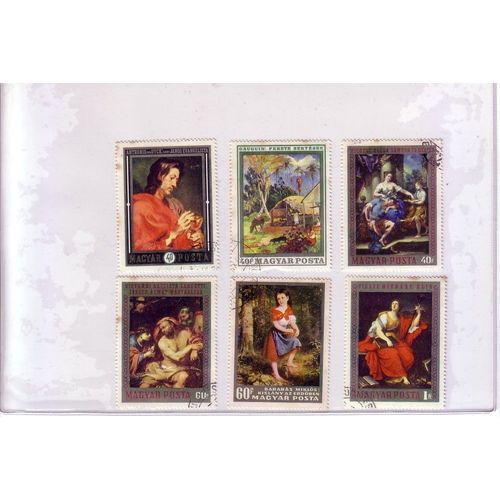 Hongrie , Lot De 6 Timbres , Thème Peintres