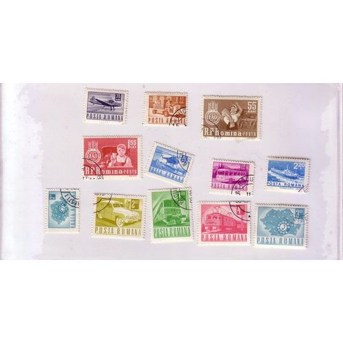 Roumanie , Lot De 12 Timbres Des Années 50-60 , Thème Métiers