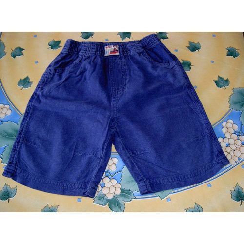 Bermuda Bleu Foncé Taille Élastique Teddy Boom Taille 18 Mois