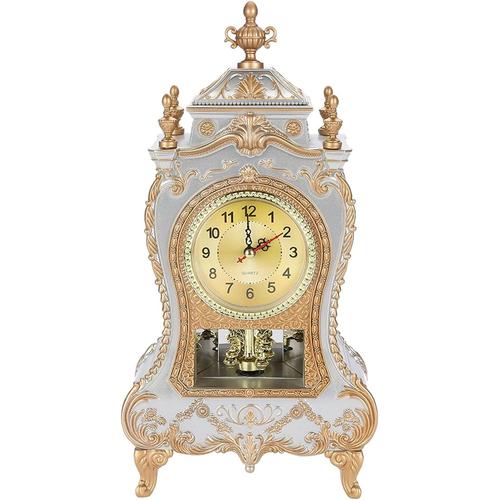 Horloge Antique, Horloge de Table de Style europ¿¿en, Horloge Murale avec Pendule et carillons pour la d¿¿coration int¿¿rieure(01)