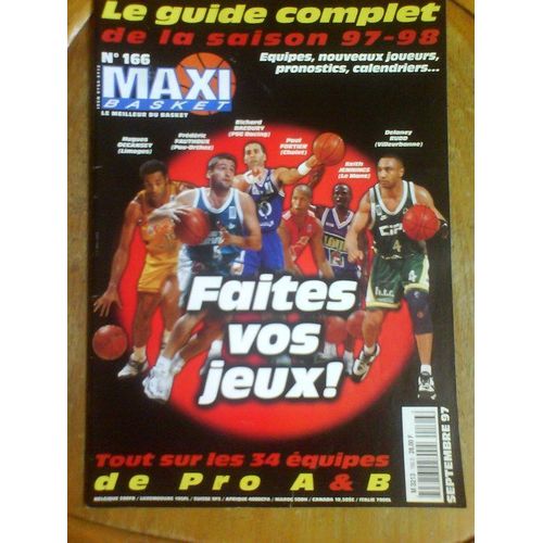 Maxi Basket   N° 166 : Le Guide Complet De La Saison 97-98