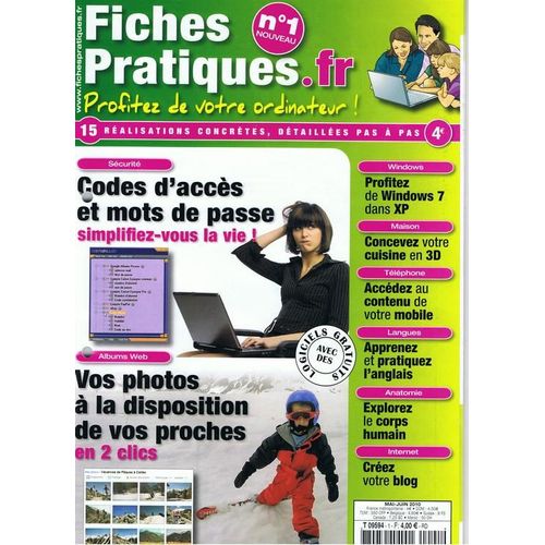 Fiches Pratiques -  N° 1 : Codes D'accès Et Mots De Passe Simplifiez Vous La Vie, Vos Photos À La Disposition De Vos Proches En 2 Clics