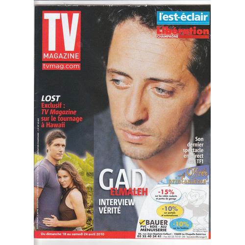 Tv Magazine  N° 846 : Gad Elmaleh.Lost.Carla Bruni-Sarkozy.Philippe Bouvard.Vettel.Jordana.Lautner.Golovanoff