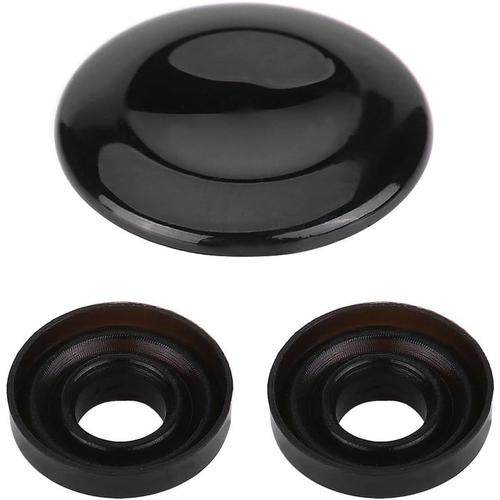 Couvercle Du Bouton Central Du Joystick - Kit De R¿¿Paration De Bouton Mmi Avec 2 Anneaux D'¿¿Tanch¿¿It¿¿ Performance Stable Pour Ao-Di A4 A5 A6 Q5 Q7 S5 S6(Peinture Noire)