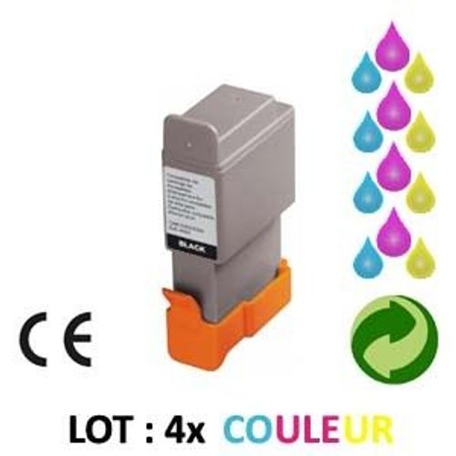 LOT 4 CARTOUCHES JET D ENCRE COMPATIBLE CANON BJC4000/S300 universal POUR RICOH MV 74 : 4 COULEURS