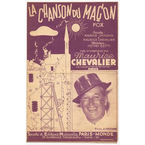 La Chanson Du Maçon / Maurice Chevalier (Édition Originale De 1941)