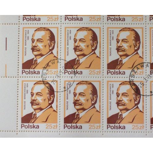 Pologne N° 2672 De 1983 (Feuille Complète De 50 Timbres Oblitérés) - 25z « Personnage Célèbre : Tadeusz  Banachiewisz, Astronome » - Cote 34 Euros