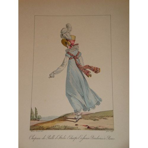Costumes,Modes-Horace Vernet-Incroyables Et Merveilleuses-Chapeau De Paille D'italie