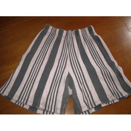 Short De Bouche À Oreille 12ans Kaki Et Beige Rayé