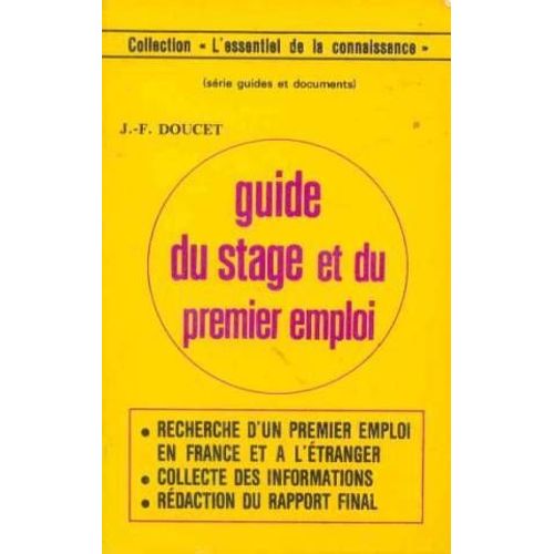 Guide Du Stage Et Du Premier Emploi