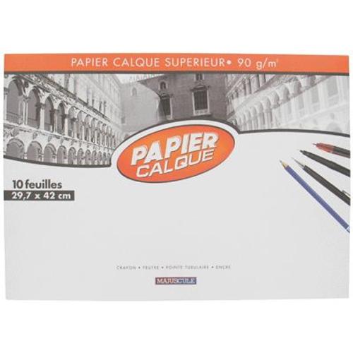 Papier Calque Uni A3 90g - Pochette De 10