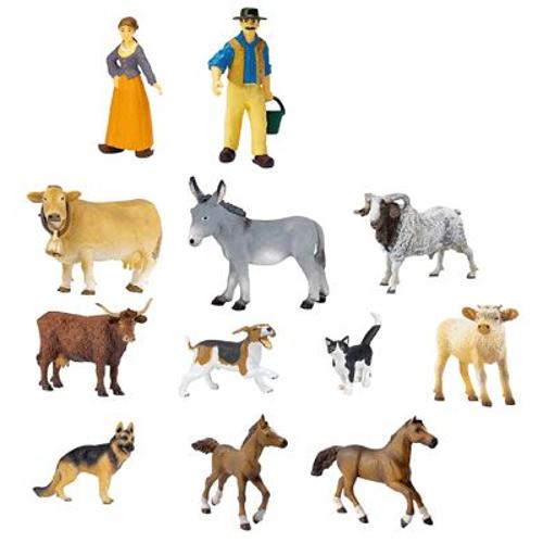 Lot de 12 figurines de chien pour enfants, ensemble de jouets