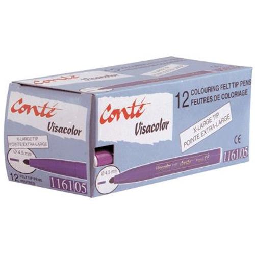 Feutre Pointe Large Visacolor 1161 Violet - Boite De 12