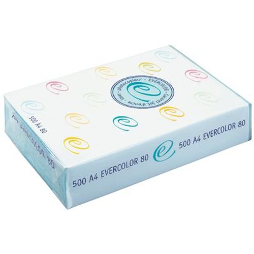 Ramette Papier Evercolor Recycle A4 80g Bleu