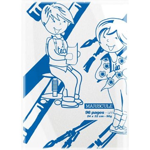 Cahier Piqure 96 Pages Couverture Pp 24x32 Uni Incolore
