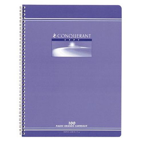 Cahier Reliure Integrale 100p 24x32 Seyes 70g