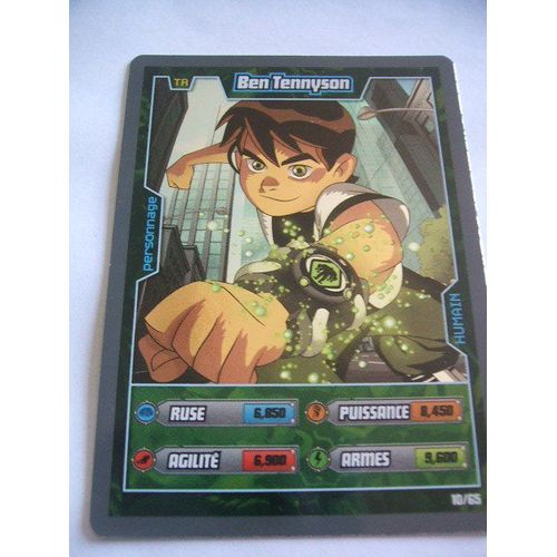Carte À Jouer Ben 10 Alien Aventures : Personnage Humain Ben Tennyson 10/65