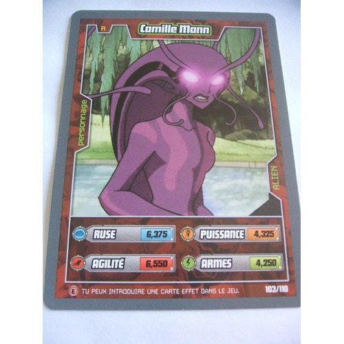 Carte À Jouer Ben 10 Alien Aventures : Personnage Alien Camille Mann 103/110