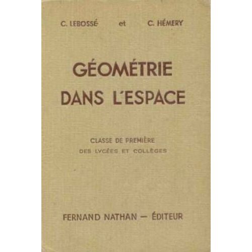 Geometrie Dans L'espace 1e