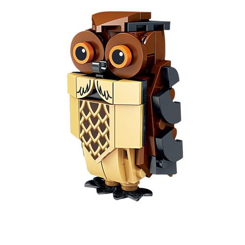 96 Pièces Hiboux Micro Blocs De Construction, Animal Mini Blocs De Briques Jouet Set