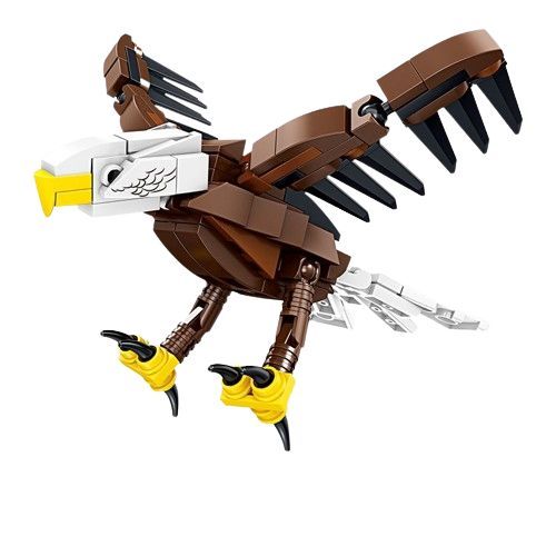 125 Pièces Aigles Micro Blocs De Construction, Animal Mini Blocs De Briques Jouet Set