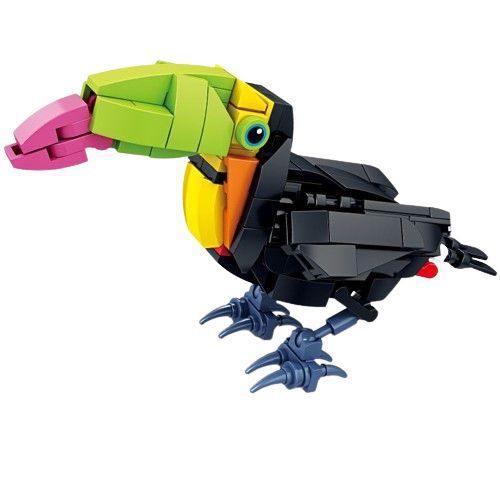 169 Pièces Toucan Micro Blocs De Construction, Animal Mini Blocs De Briques Jouet Set