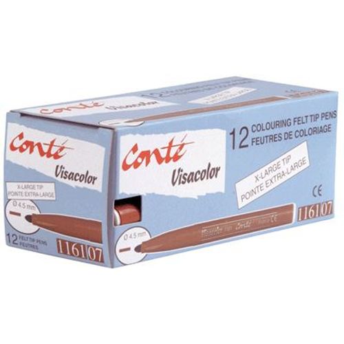 Feutre Pointe Large Visacolor 1161 Brun Rouge - Boite De 12