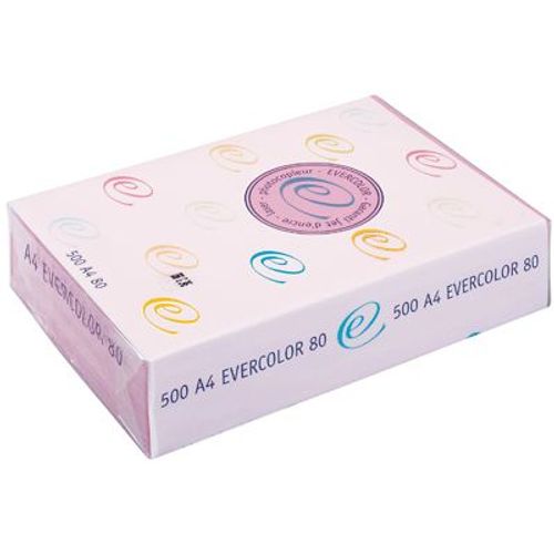 Ramette Papier Evercolor Recycle A4 80g Rose