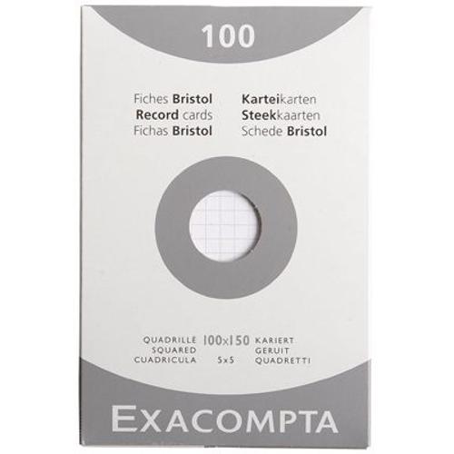 Fiche Bristol Blanche 5x5 100x150 - Boite De 100