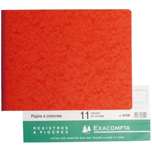 Registre Piqure 20f 11 Colonnes/1 Page 25x32 Italienne 6110