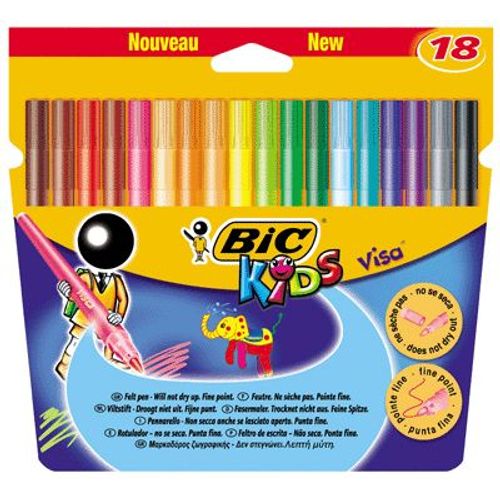 Feutre Coloriage Pm Visa Assorti - Pochette De 18
