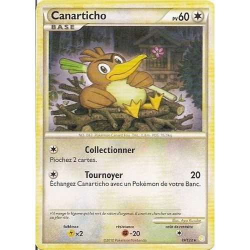 Canarticho Base - Heartgold Soulsilver - 60 Pv 19/124