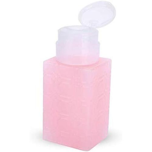 Flacon pompe - pompage Distributeur, flacon pompe en plastique rechargeable portable Distributeur de Nail Art maquillage polonais Remover 250 ml (2 couleurs) (Couleur : Rose)